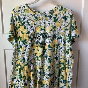 Lane Bryant Lemon Print Good Vibes Only T-Shirt